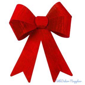 Bársony masni, 22 x 30cm - Világos bordó