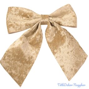 Fényes bársony masni, 28 x 34cm - Pezsgő