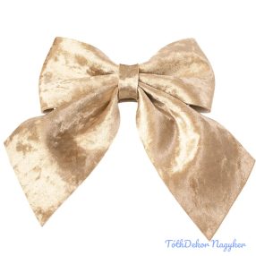 Fényes bársony masni, 20 x 24cm - Pezsgő