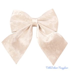 Fényes bársony masni, 20 x 24cm - Fehér