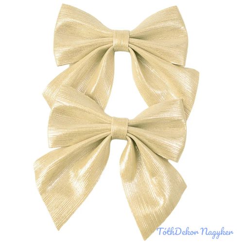 Fényes masni készlet, 2db., 12 x 13cm - Pezsgő