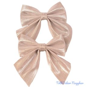   Fényes masni készlet, 2db., 12 x 13cm - Halvány rózsaszín