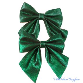 Fényes masni készlet, 2 db., 12 x 13cm - Sötétzöld