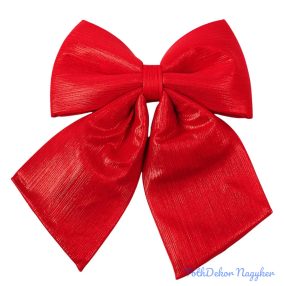 Fényes masni, 20 x 24cm - Piros