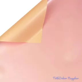 Fólia ív 58x58cm 20db/csomag - Metál rózsaszín-Krém