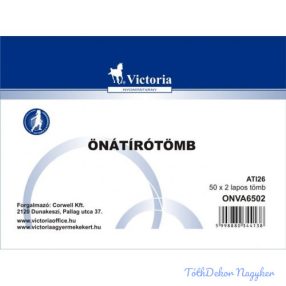 Önátírótömb A6 VICTORIA - 2 példányos 50x2 lap
