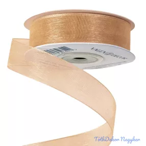 Organza szalag 20mm x 20m - Bézses Arany