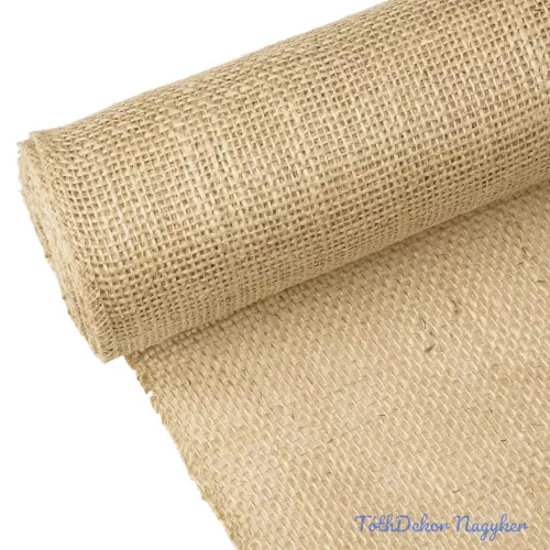 Natúr juta tekercs varrott szegéllyel 50cm x 5m