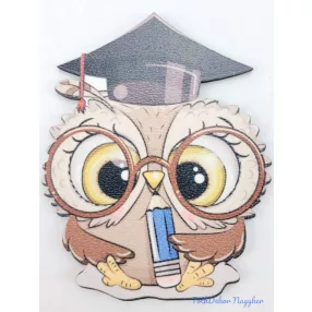 Ceruzás bagoly tábla ballagó kalapban