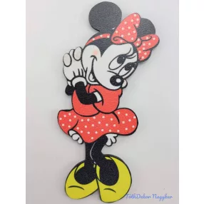 Minnie piros ruhás táblácska