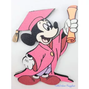 Mickey talárban és kalapban tábla - Pink