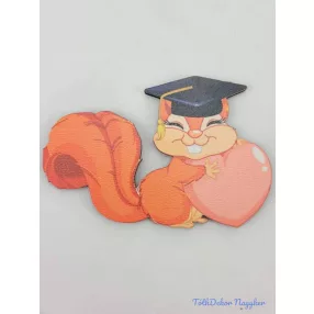 Mókus táblácska ballagó kalapban