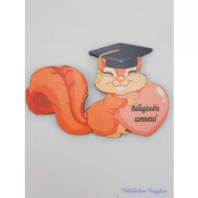 Mókus táblácska ballagó kalapban - Feliratos