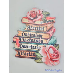Bölcs rózsás táblácska ballagásra
