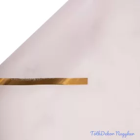   Aranyszegélyes, márványmintás fólia ív 57 x 57cm, 20db - Fehér