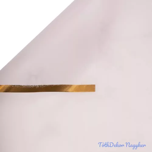 Aranyszegélyes, márványmintás fólia ív 57 x 57cm, 20db - Fehér