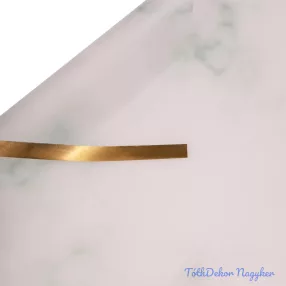   Aranyszegélyes, márványmintás fólia ív 57 x 57cm, 20db - Pasztell zöld