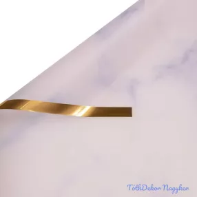   Aranyszegélyes, márványmintás fólia ív 57 x 57cm, 20db - Kék