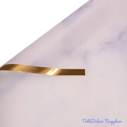 Aranyszegélyes, márványmintás fólia ív 57 x 57cm, 20db - Kék