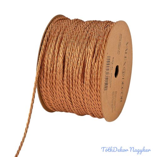 Dekor zsinór 2mm x 25m - Fényes Bronz