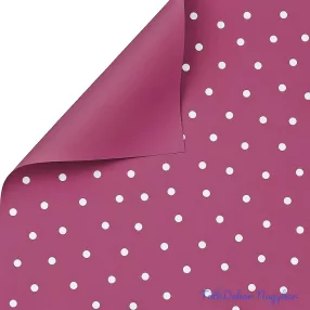   Pici pöttyös fólia ív 58x58cm 20db/cs - Sötét rózsaszín