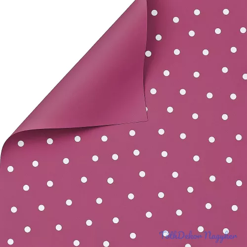 Pici pöttyös fólia ív 58x58cm 20db/cs - Sötét rózsaszín