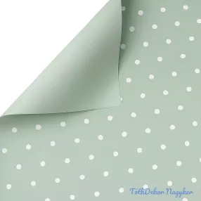 Pici pöttyös fólia ív 58x58cm 20db/cs - Pasztel zöld