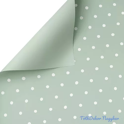 Pici pöttyös fólia ív 58x58cm 20db/cs - Pasztel zöld