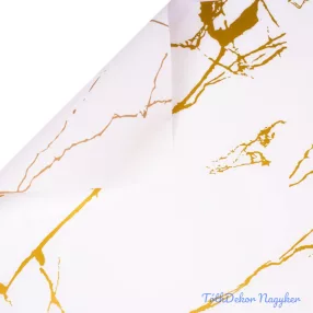 Márványmintás fólia ív 58x58cm 20db/cs - Fehér