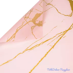   Márványmintás fólia ív 58x58cm 20db/cs - Púder Rózsaszín