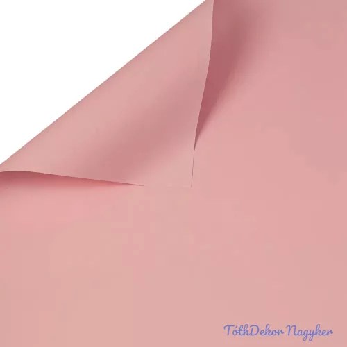 Egyszínű csomagoló dekor fólia ív 58x58cm 20db/cs - Pasztel Rózsaszín