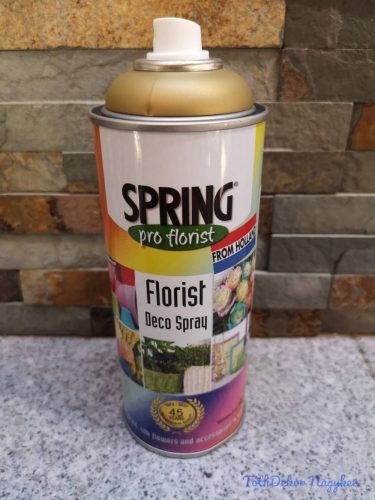Virágfesték SPRING 400 ml dekorációs fújós festék spray - Brite Gold