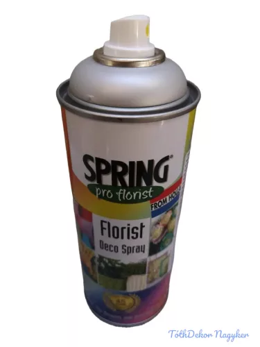Virágfesték SPRING 400 ml dekorációs fújós festék spray - Brite Silver / Ezüst