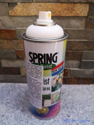 Virágfesték SPRING 400 ml dekorációs fújós festék spray - Soft White