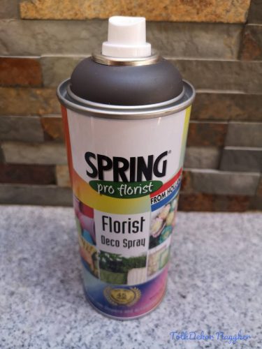 Virágfesték SPRING 400 ml dekorációs fújós festék spray - Charcoal Grey / Szén Szürke