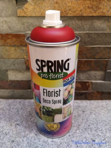 Virágfesték SPRING 400 ml dekorációs fújós festék spray - Holiday Red / Ünnepi Piros