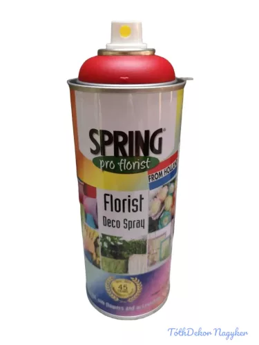 Virágfesték SPRING 400 ml dekorációs fújós festék spray - Sunrise Red / Napkelte Piros