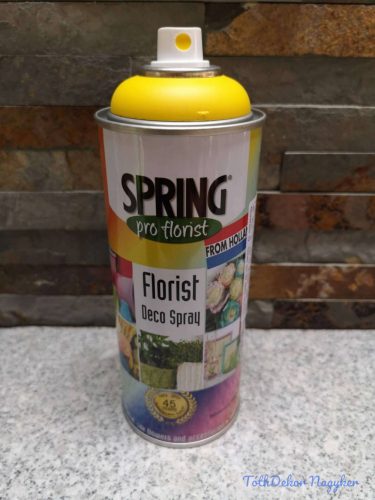 Virágfesték SPRING 400 ml dekorációs fújós festék spray - Chrome Yellow / Króm Sárga