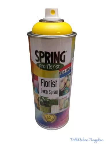 Virágfesték SPRING 400 ml dekorációs fújós festék spray - Chrome Yellow / Króm Sárga