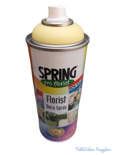 Virágfesték SPRING 400 ml dekorációs fújós festék spray - Light Yellow / Halvány Sárga