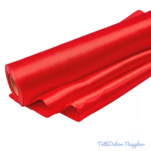 Szatén tekercs 23cm x 10m - Piros