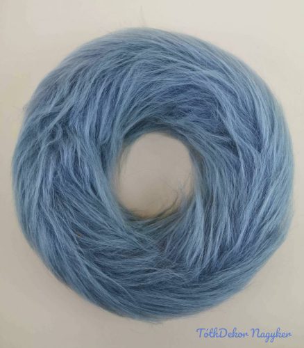 Szőrmés koszorú alap 25 cm hosszú szőrű - Füst Szürke