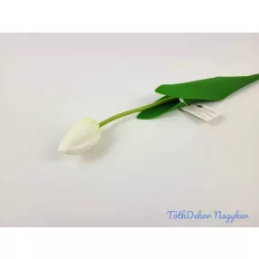 Tulipán szálas polifoam touch 48 cm - Tört Fehér