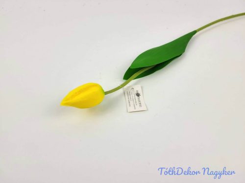 Tulipán szálas polifoam touch 48 cm - Sárga