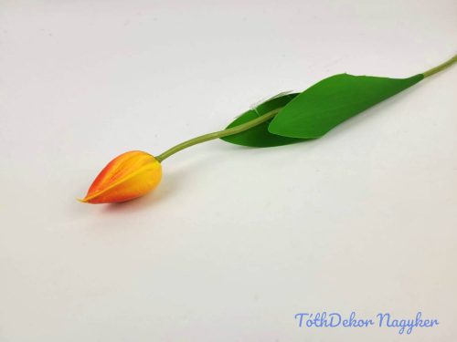 Tulipán szálas polifoam touch 48 cm - Piruló Narancs