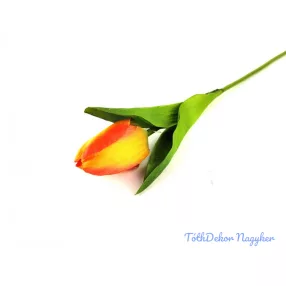 Tulipán szálas szatén 57 cm - Piruló Narancs