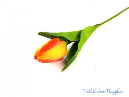 Tulipán szálas szatén 57 cm - Piruló Narancs