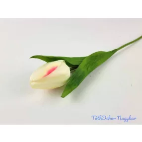 Tulipán szálas szatén 57 cm - Halvány Rózsaszínes