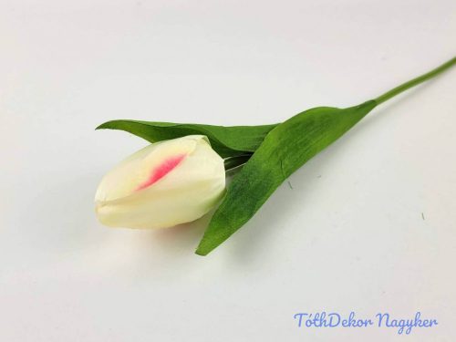 Tulipán szálas szatén 57 cm - Halvány Rózsaszínes