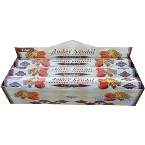   Tulasi hexa 20szál/doboz füstölő - Amber Sandal / Borostyán Szantál